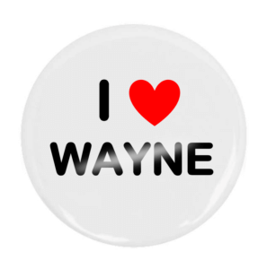 I (heart) Wayne button